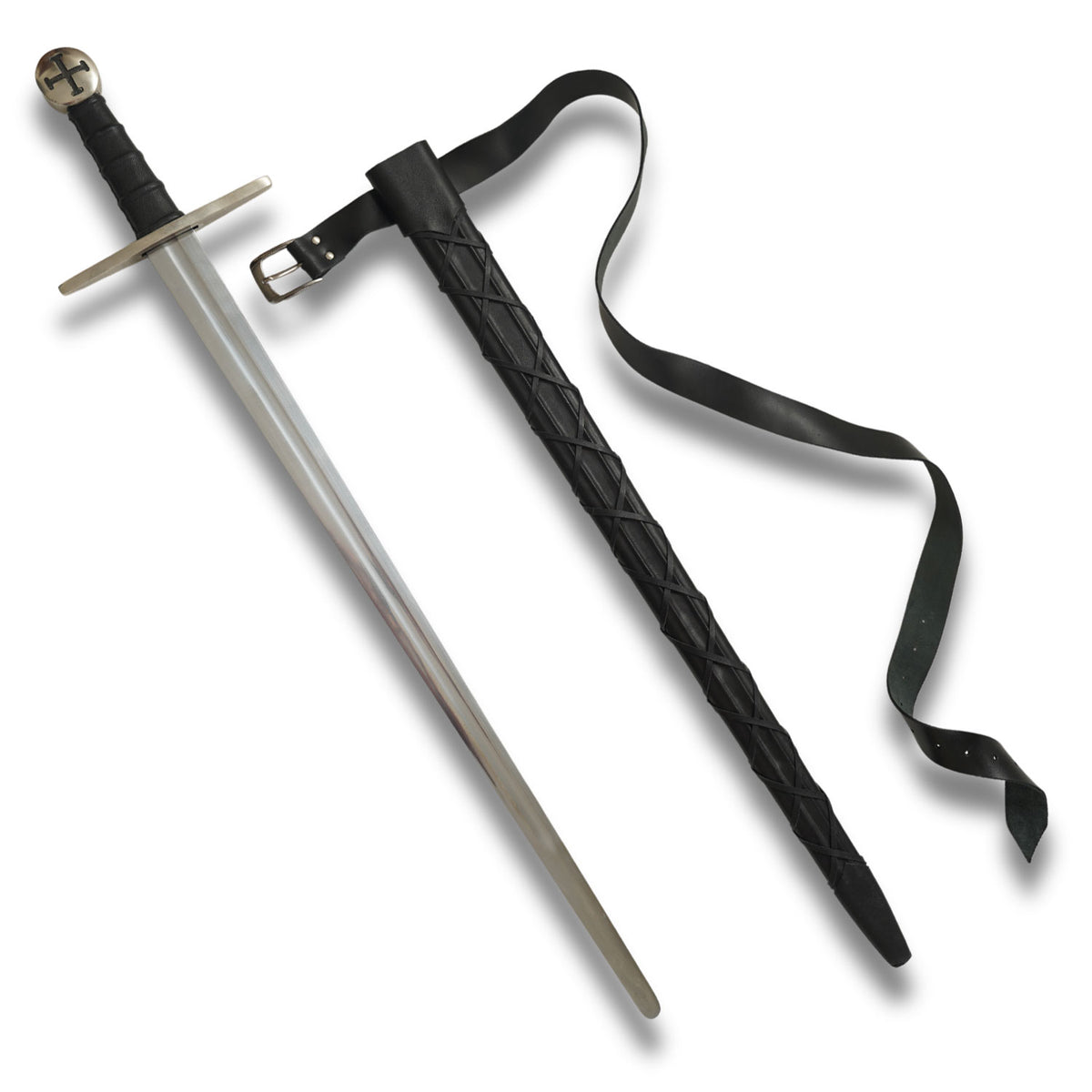 Knights Templar Sword Full Functional Battle Ready Tempered Steel - TOPHATTER'S ARMORY DEALS Collectible Weapons - Tophatter Daily Deals