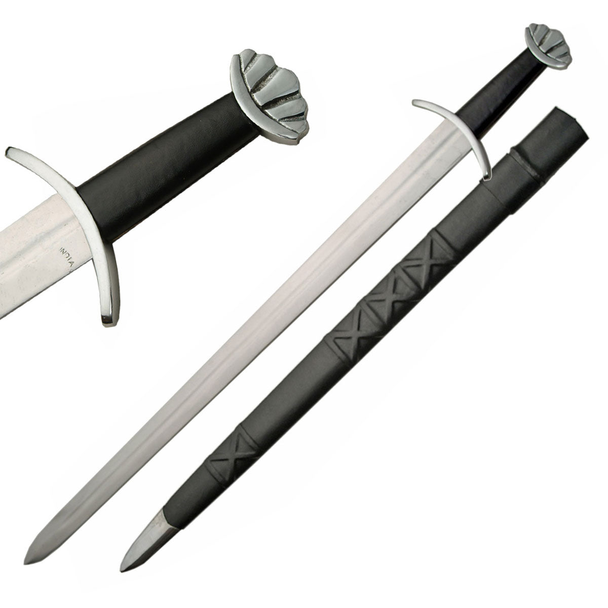 Black Viking Warrior Lobed Sword - Tophatter's Guns'N'Weapons Store - FREE SHIPPING Collectible Weapons - Tophatter Daily Deals