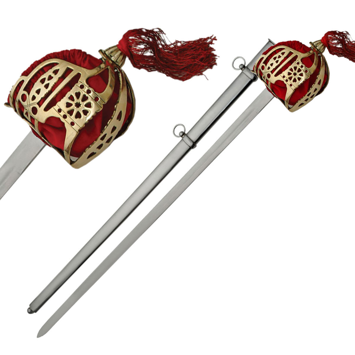 Scottish Replica 18th Century Basket Hilt Sword - TOPHATTER'S ARMORY DEALS Collectible Weapons - Tophatter Daily Deals