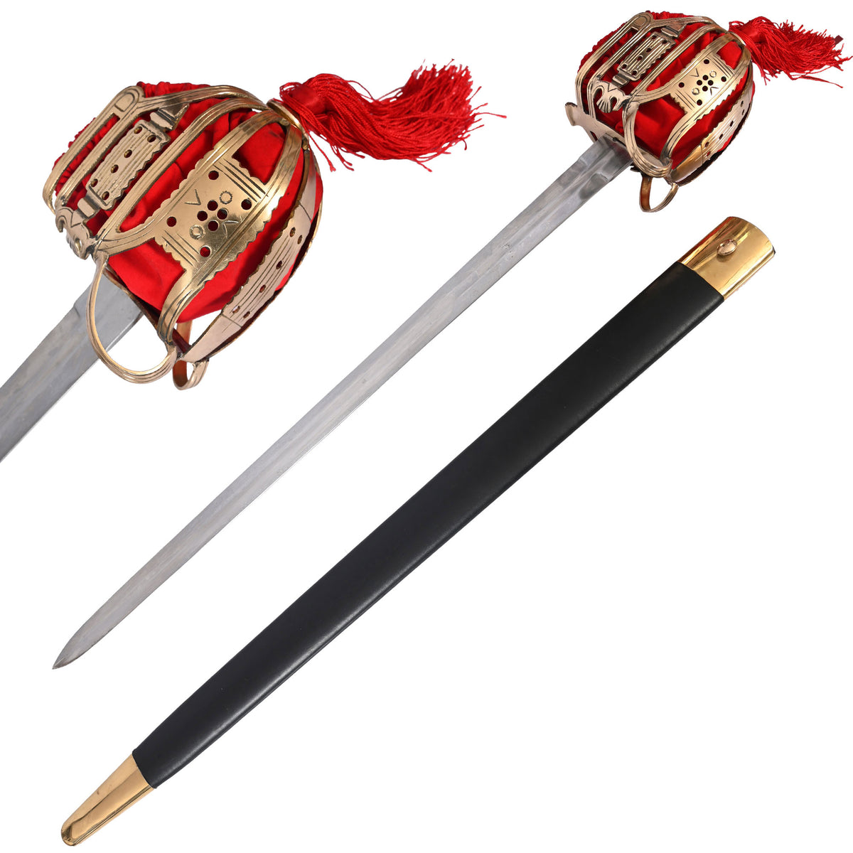 Scottish Basket Hilt Broadsword - TOPHATTER'S ARMORY DEALS Collectible Weapons - Tophatter Daily Deals