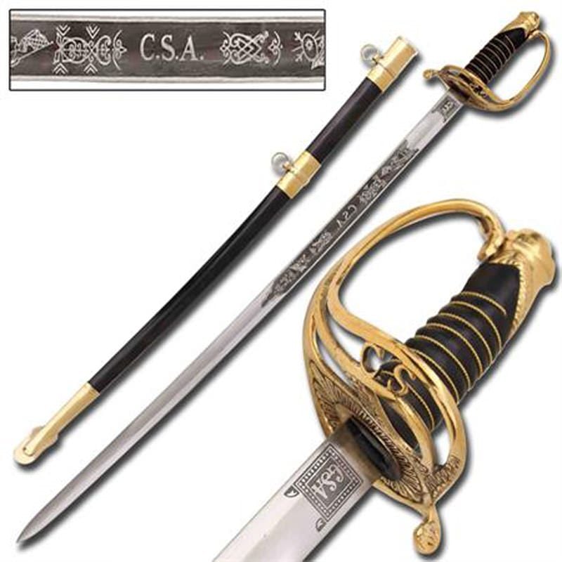 Handmade Civil War Shelby's Officer's Sword - Tophatter's Guns'N'Weapons Store - FREE SHIPPING Collectible Weapons - Tophatter Daily Deals
