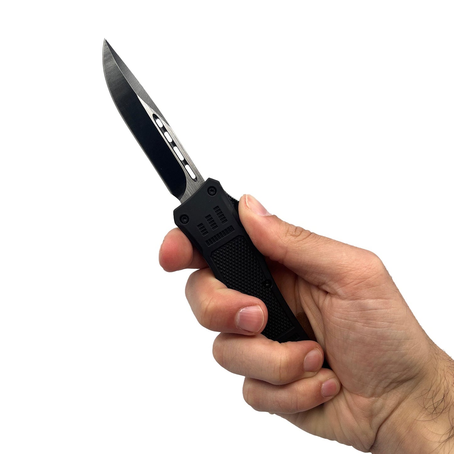 3.5" OTF Knife with Drop Point Blade Knife - Tophatter Daily Deals