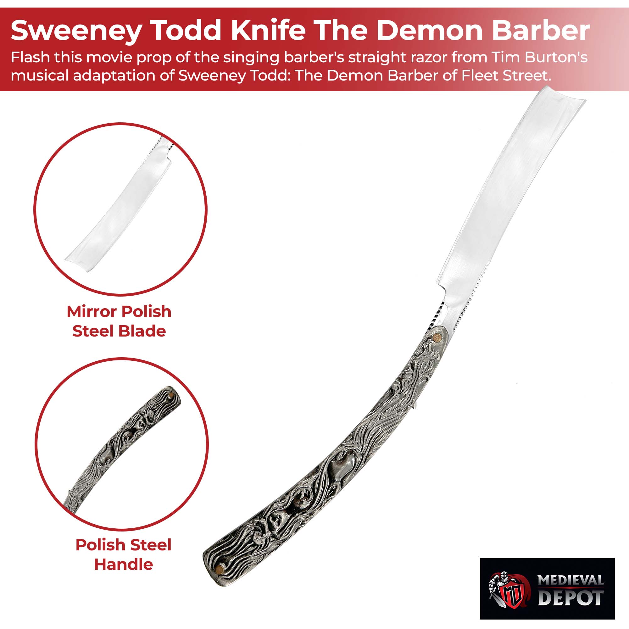 Sweeney Todd Knife The Demon Barber knives - Tophatter Daily Deals