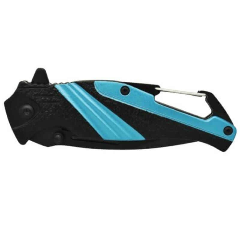 Blue Carabiner Folding Pocket Knife Knives & Knuckles - Tophatter Daily Deals