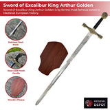 Sword of Excalibur King Arthur Golden historical period - Tophatter Daily Deals