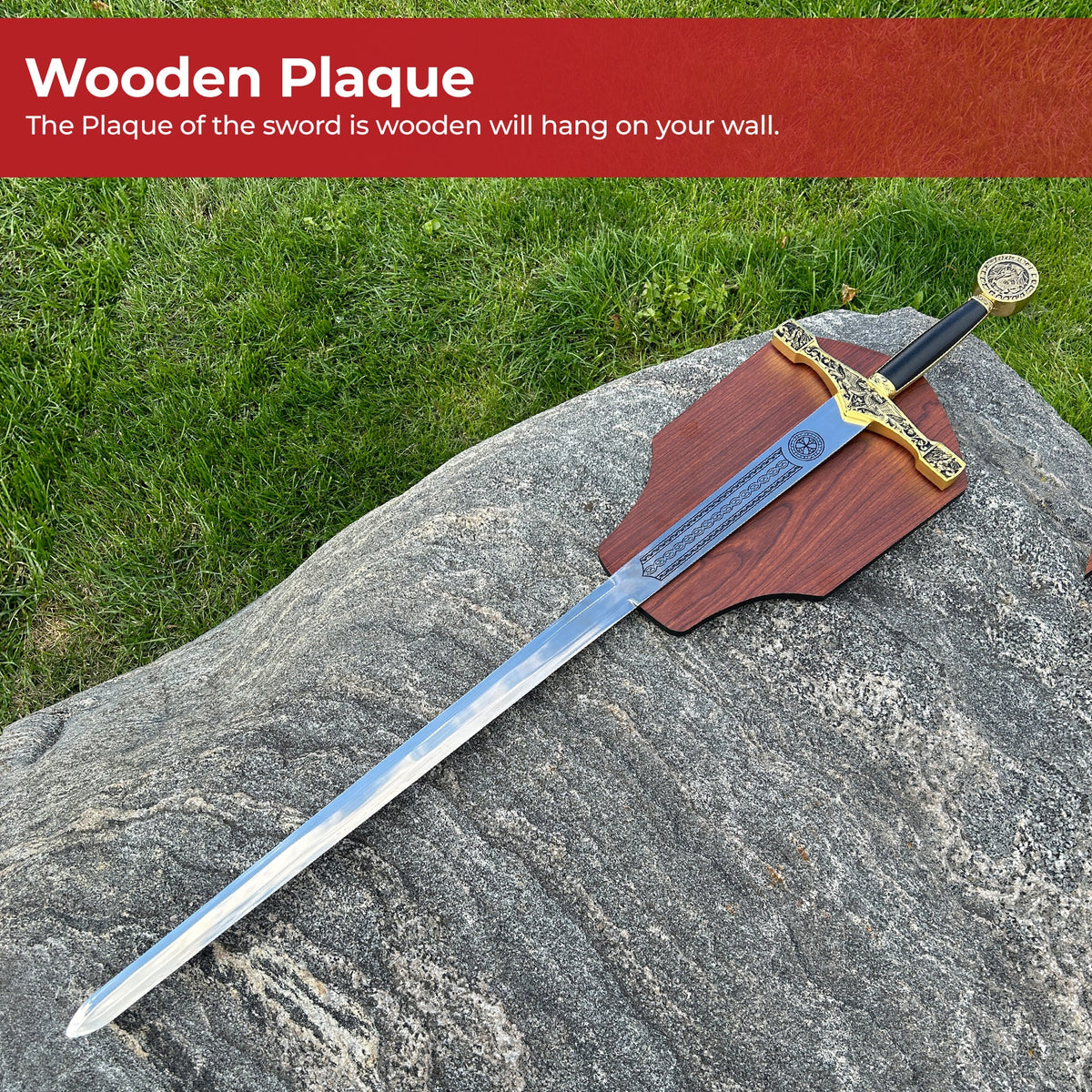 Sword of Excalibur King Arthur Golden historical period - Tophatter Daily Deals