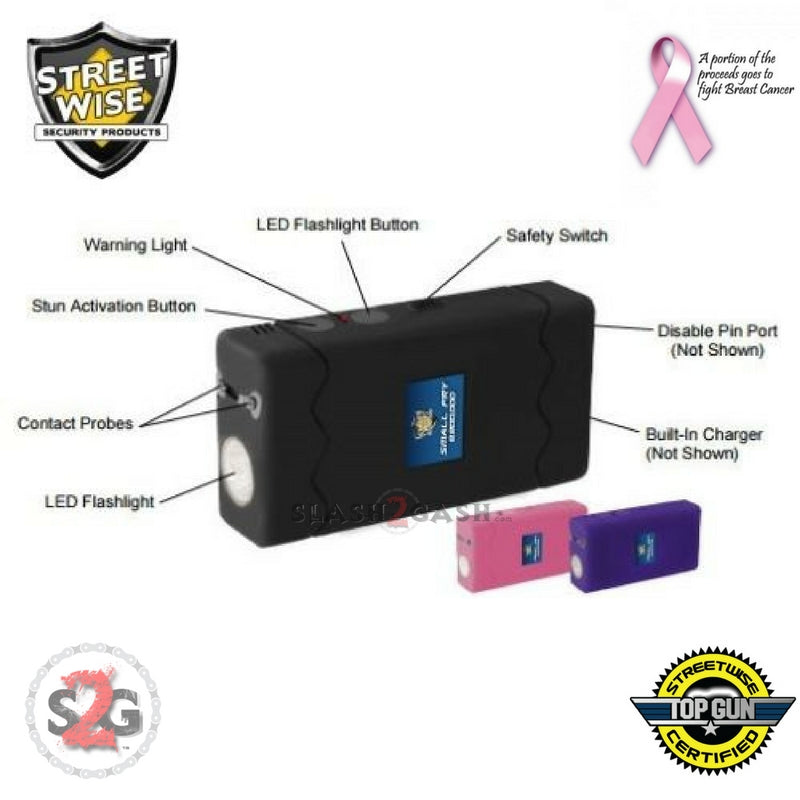Streetwise Small Fry Stun Gun Flashlight Holster w/ Built-In Wall Charger SD-StunGun - Tophatter Daily Deals