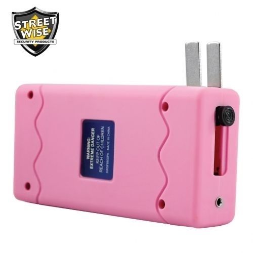Small Fry 8,800,000 Pink Powerful Mini Stun Gun Flashlight Rechargeable SD-StunGun - Tophatter Daily Deals