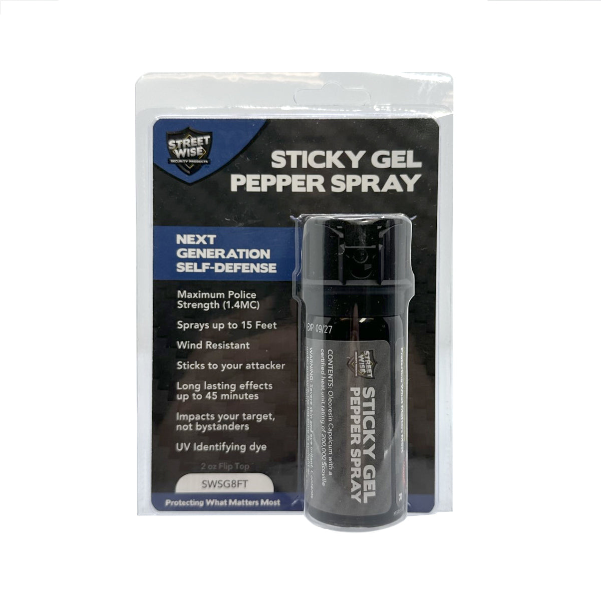 Streetwise Sticky Gel Pepper Spray - Tophatter Daily Deals