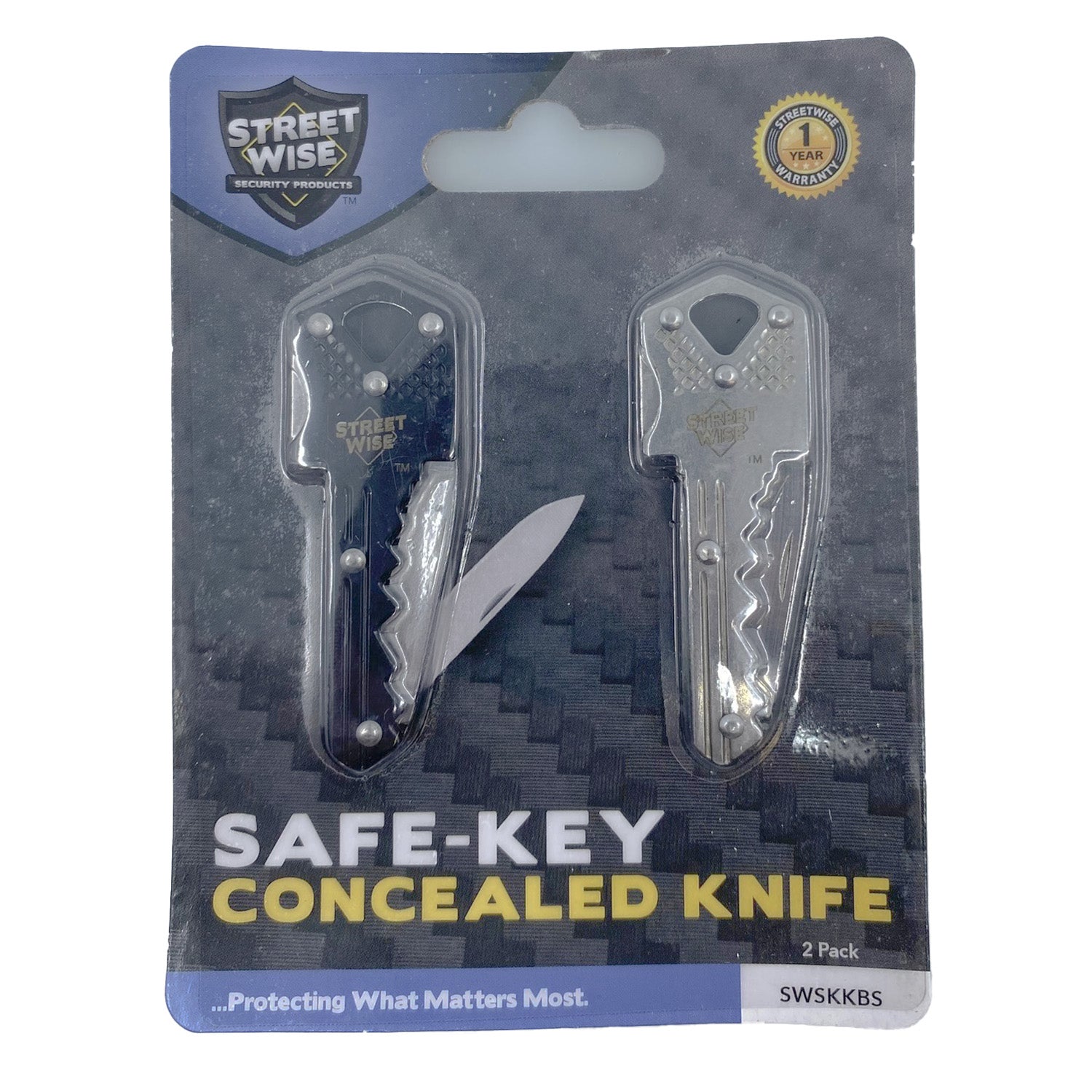 Safe-Key Concealed Knife (Silver and Black 2 pack) - Tophatter Daily Deals