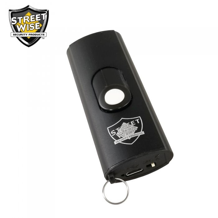 Streetwise Micro USB Slider Mini Keychain STUN GUN Rechargeable - Black SD-StunGun - Tophatter Daily Deals