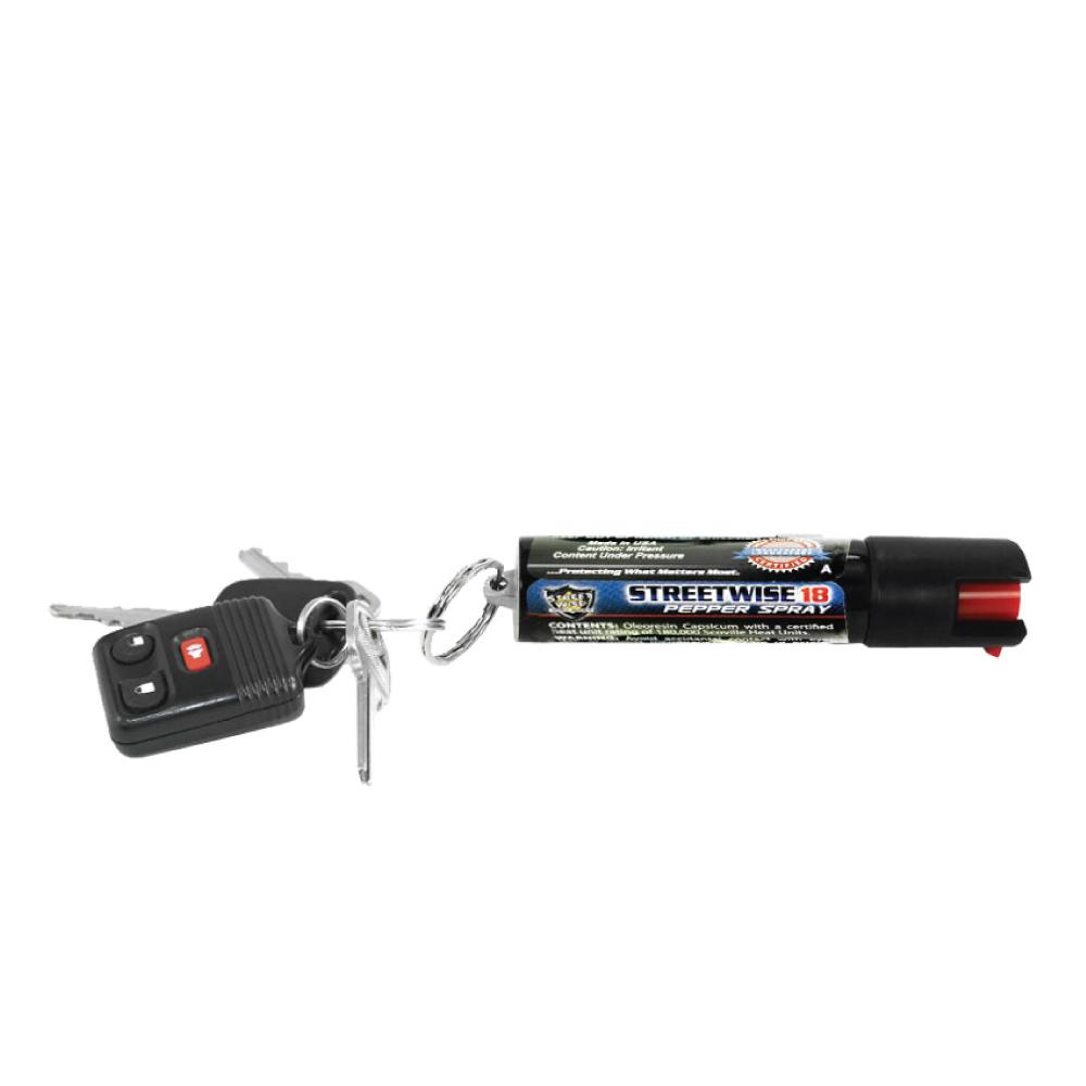 Streetwise 18 Stream Pepper Spray 0.5 oz Safety Lock Pepper Spray - Tophatter Daily Deals