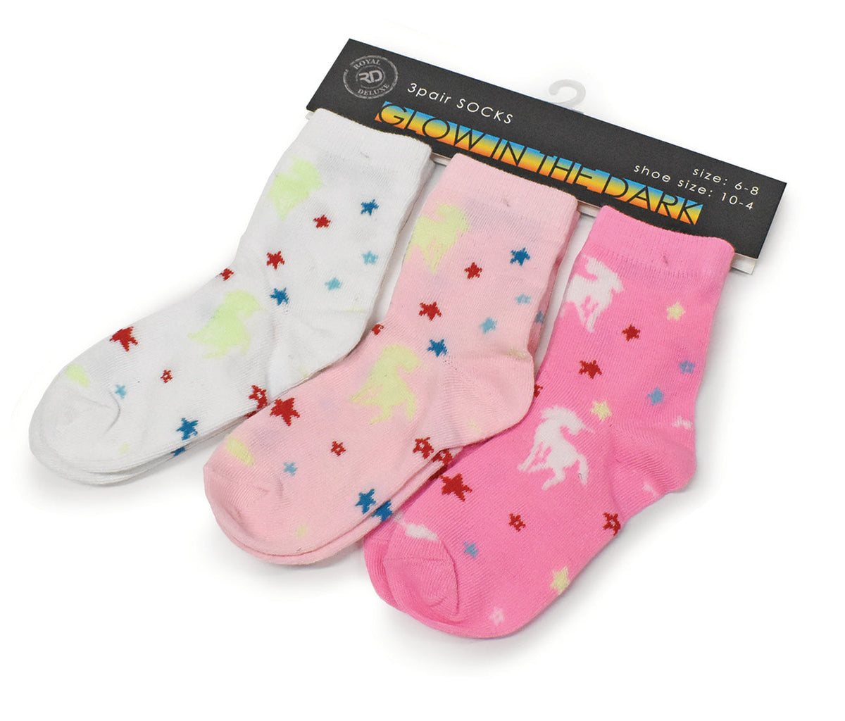 6-Pairs Kids Glow in the Dark Socks Unicorn Everything Else - Tophatter Daily Deals