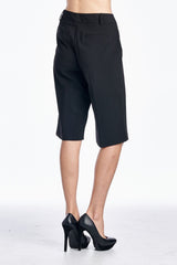Larry Levine Stretch Capris with Zipper Pockets Capris - Tophatter Daily Deals