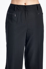 Larry Levine Stretch Capris with Zipper Pockets Capris - Tophatter Daily Deals