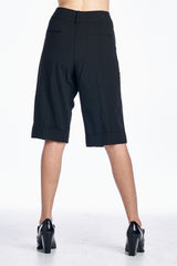 Larry Levine Black Stretch Dress Shorts Shorts - Tophatter Daily Deals