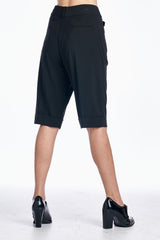 Larry Levine Black Stretch Dress Shorts Shorts - Tophatter Daily Deals