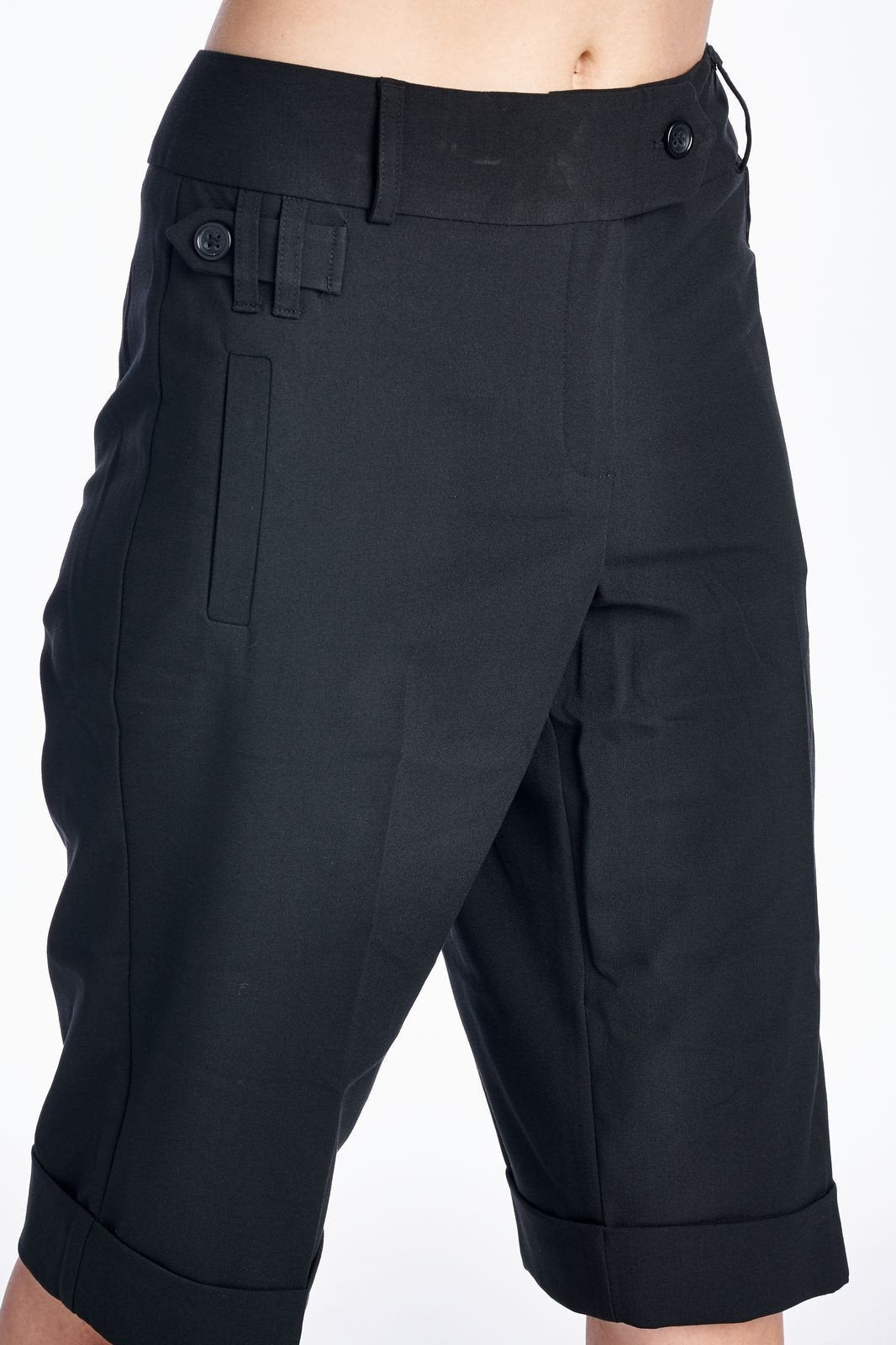 Larry Levine Black Stretch Dress Shorts Shorts - Tophatter Daily Deals