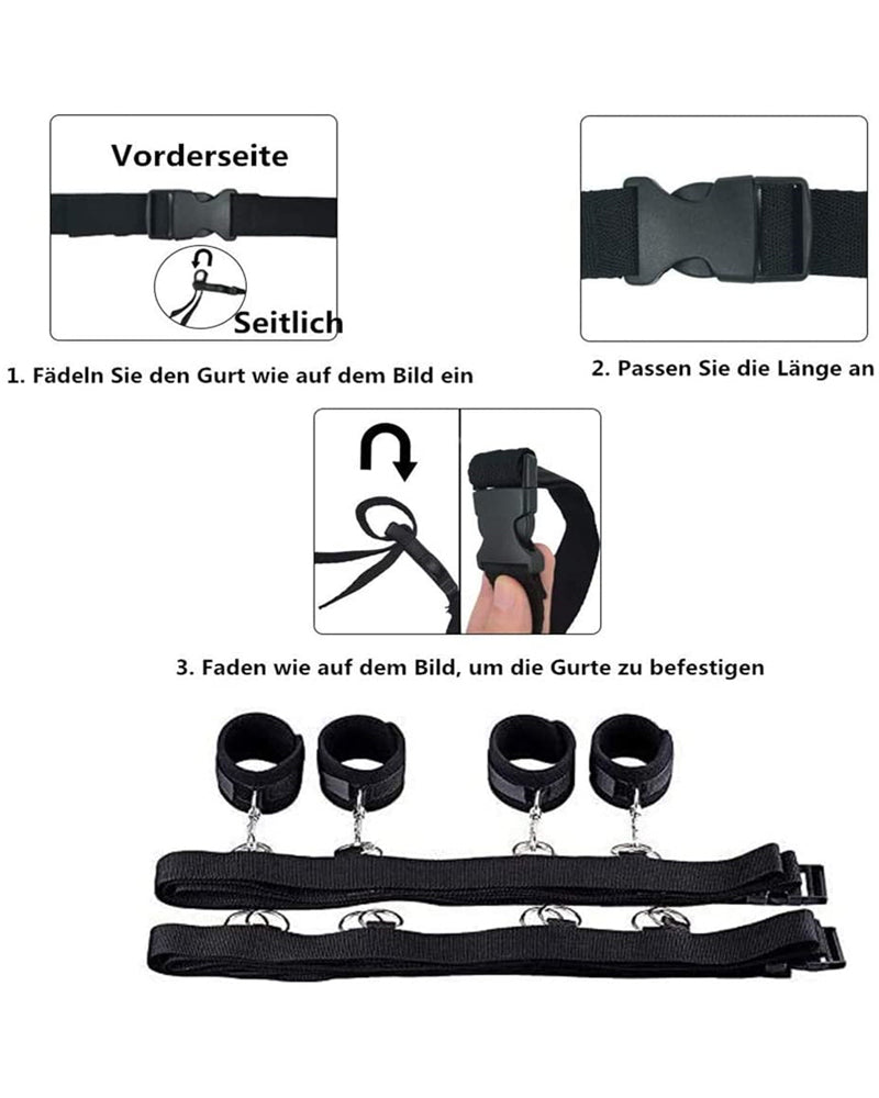 SM Bed Restraint Set, 5-Piece Kit Avidlove-Accessory - Tophatter Daily Deals