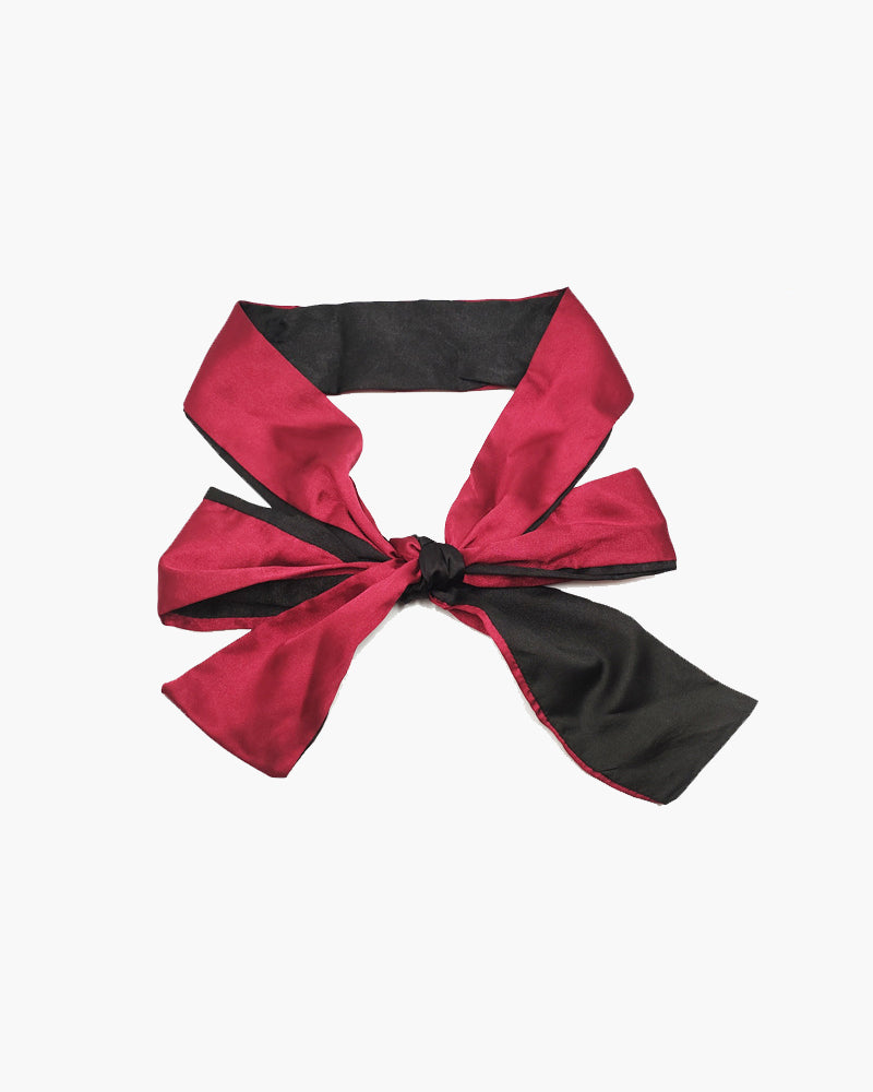 Adjustable 62" Satin Silk Eye Mask Kit Black&Red One Size Avidlove-Accessory - Tophatter Daily Deals