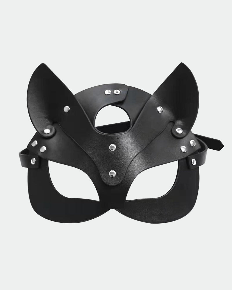 SM Supplies Stud Rhinestone Leather Fox Eye Mask Avidlove-Accessory - Tophatter Daily Deals