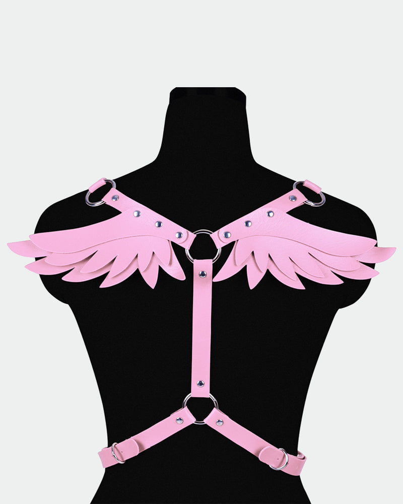 SM Supplies Stud Rhinestone Leather Wings Pink One Size Avidlove-Accessory - Tophatter Daily Deals