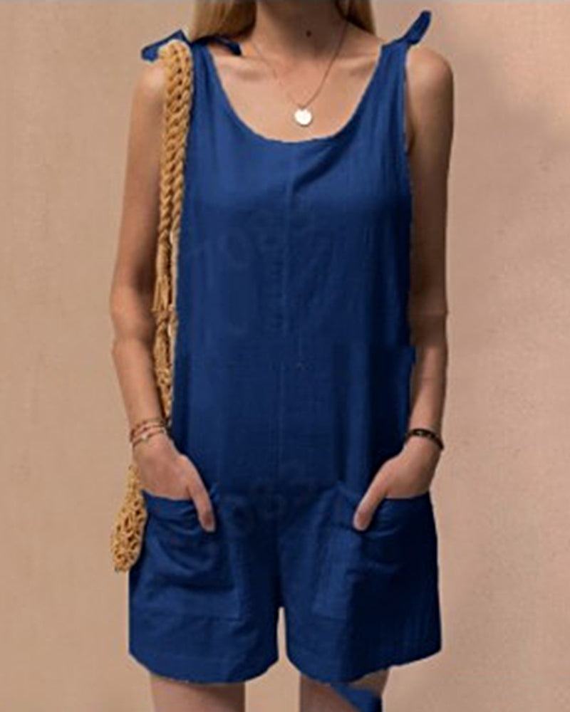 Pocket Shorts Jumpsuits Royal Blue Jumpsuits & Rompers - Tophatter Daily Deals