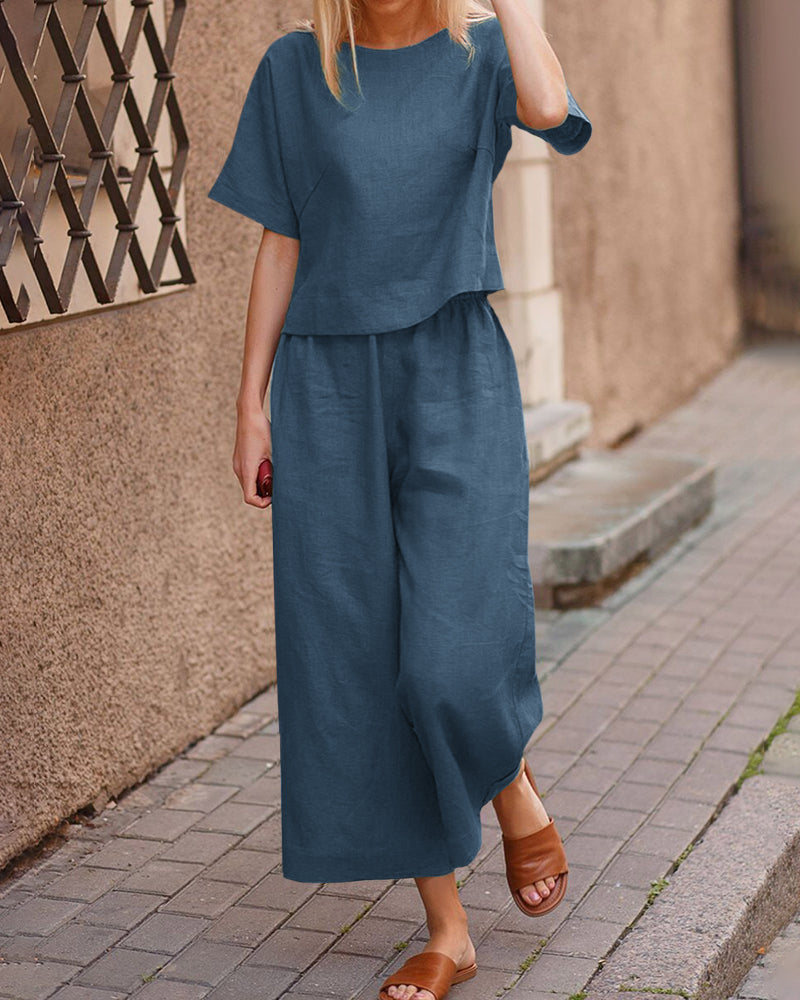 Loose Fit Two Piece Sets Blue Two Pieces Sets - Tophatter Daily Deals