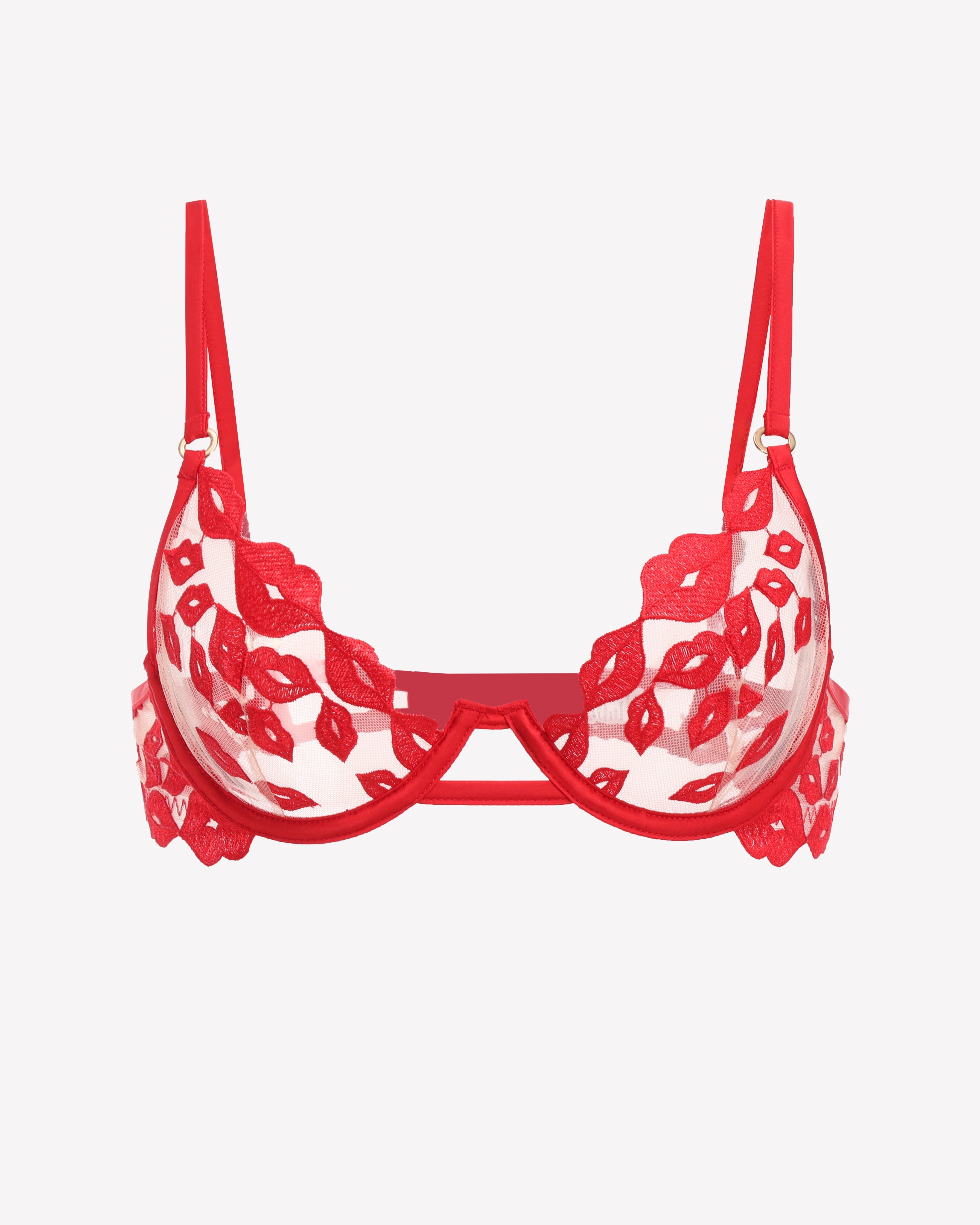 Kiss Print Embroidery Garter Lingerie Sets Avidlove-Bra Sets - Tophatter Daily Deals