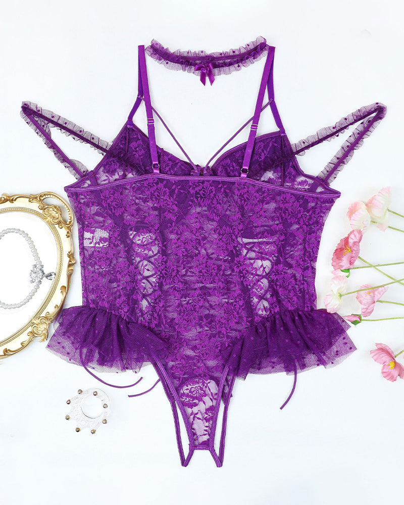 2 Packs Plus Size Sheer Lace Bodysuits Avidlove-Plus Size-Bodysuits - Tophatter Daily Deals