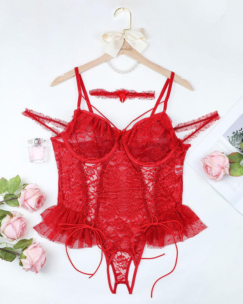 2 Packs Plus Size Sheer Lace Bodysuits Avidlove-Plus Size-Bodysuits - Tophatter Daily Deals