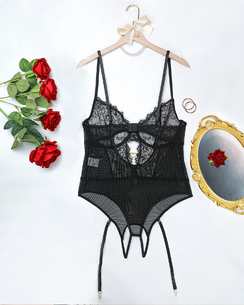 Plus Size Floral Lace BodySuits Set Avidlove-Plus Size-Bodysuits - Tophatter Daily Deals