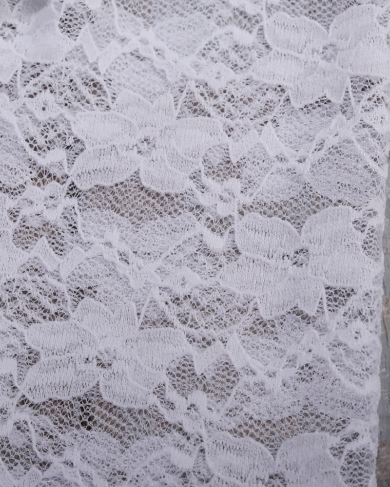 See-through Long Sleeve Lace Blouse Set Avidlove-Tops Sets - Tophatter Daily Deals