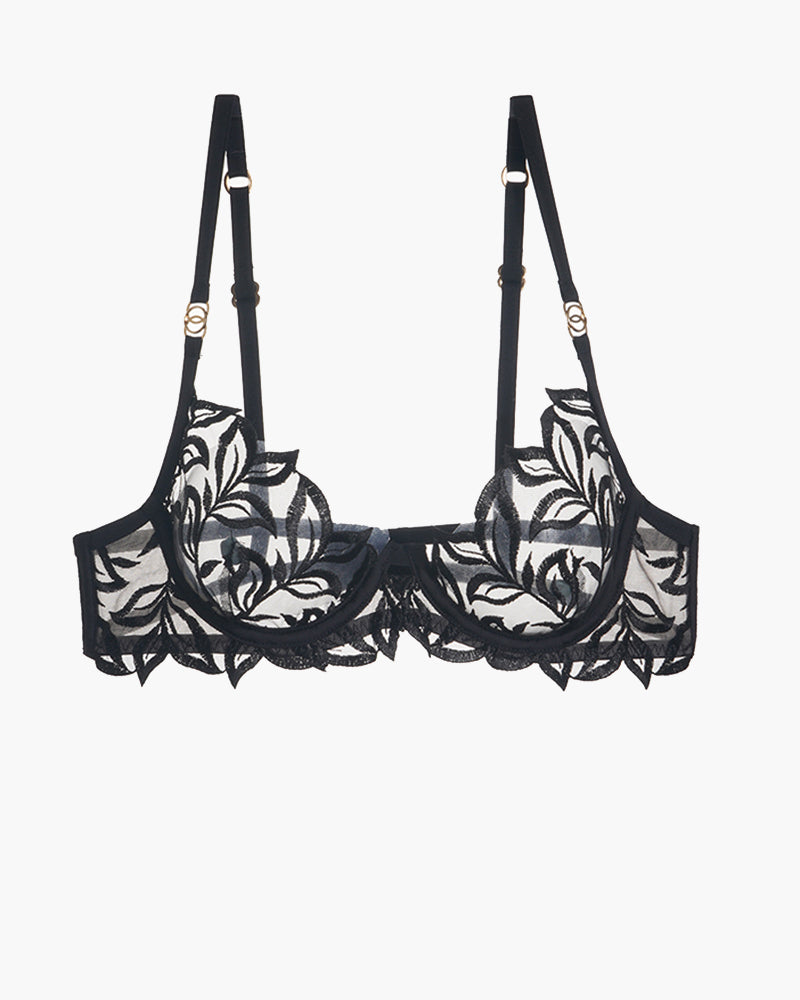 Embroidered Lace Bra Black Avidlove-Bra - Tophatter Daily Deals