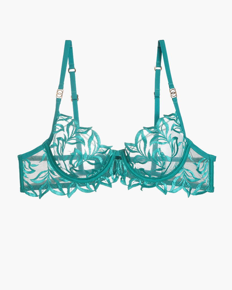 Embroidered Lace Bra Green Avidlove-Bra - Tophatter Daily Deals