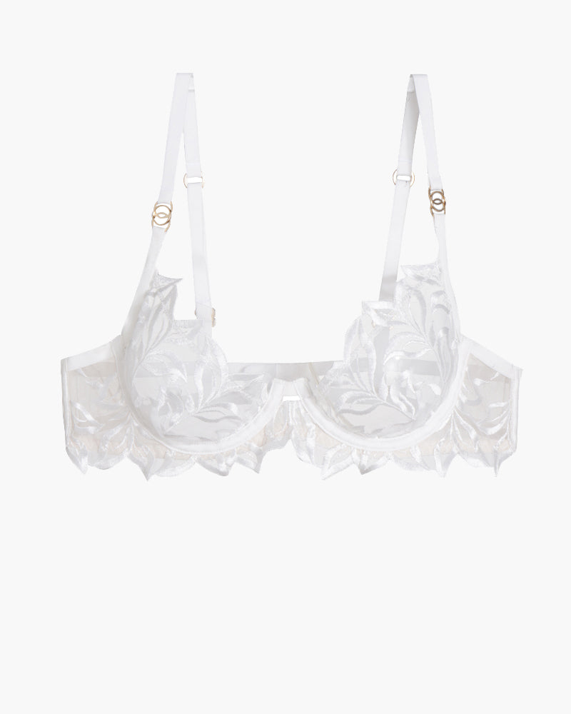Embroidered Lace Bra White Avidlove-Bra - Tophatter Daily Deals