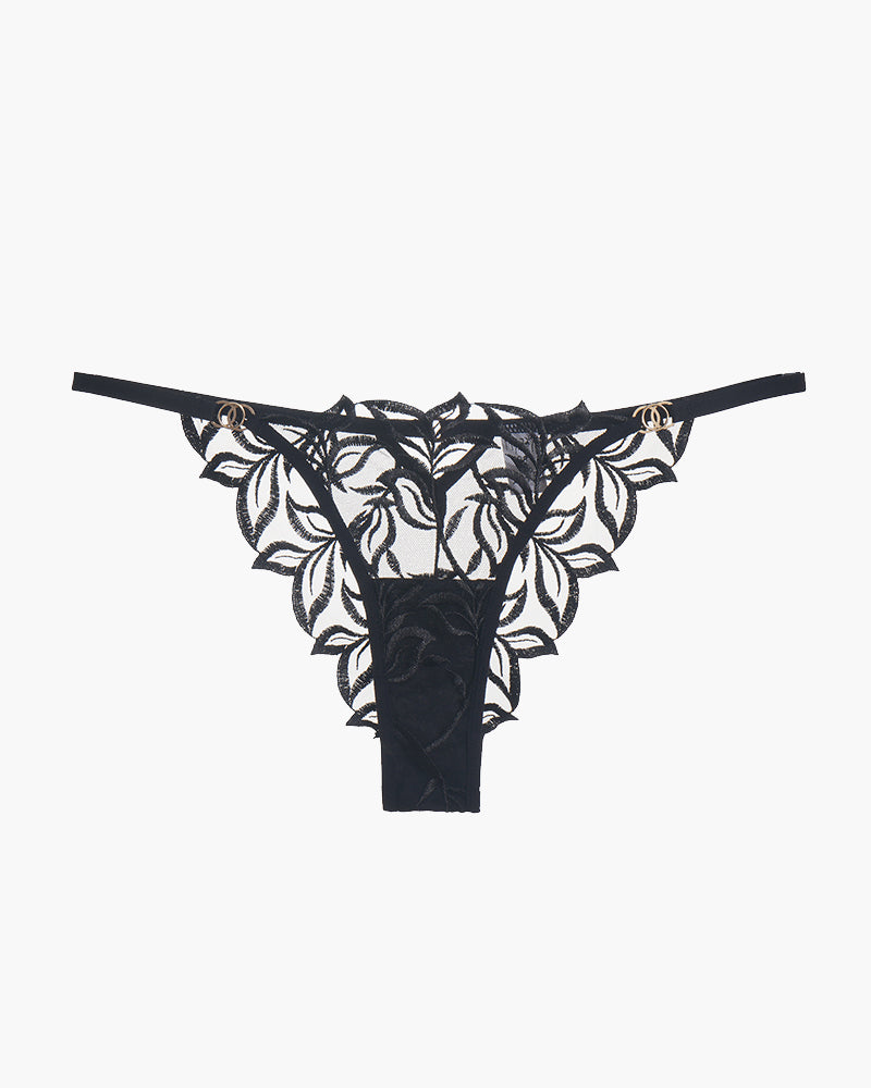 Embroidered Lace Panty Black Avidlove-Panty - Tophatter Daily Deals