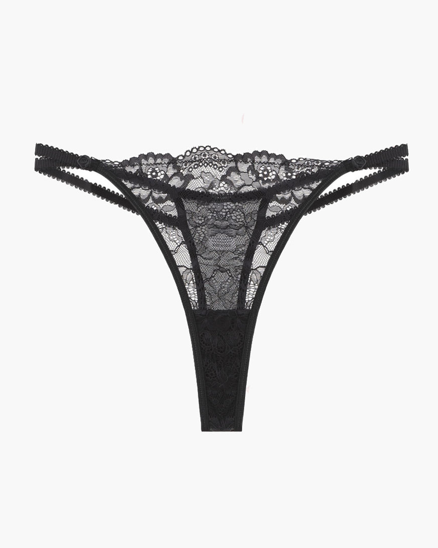Vintage Lace Panties Thong Black Avidlove-Panty - Tophatter Daily Deals