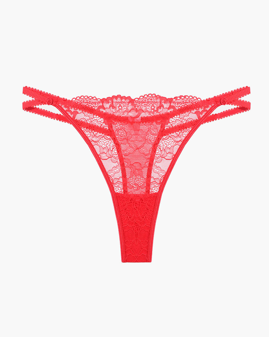Vintage Lace Panties Thong Red Avidlove-Panty - Tophatter Daily Deals
