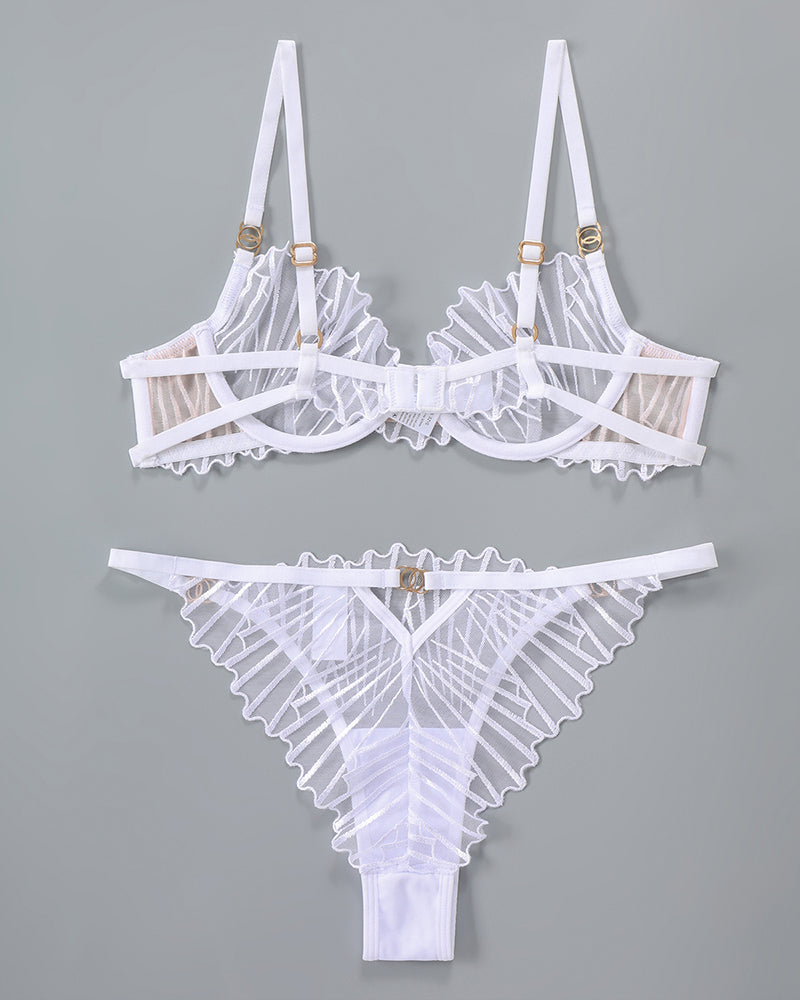 Thin Embroidered Bra and Panty 2 Sets Avidlove-Bra Sets - Tophatter Daily Deals
