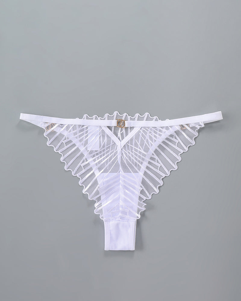 Thin Embroidered Panty White Avidlove-Panty - Tophatter Daily Deals