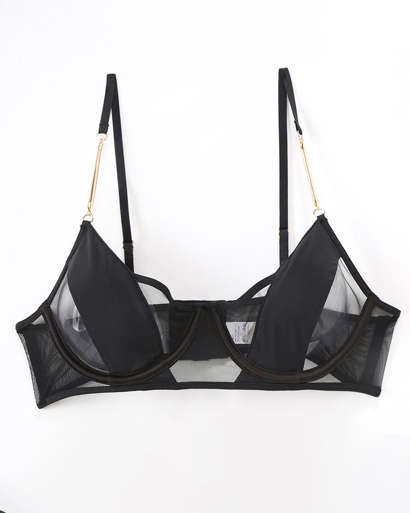 Push Up Chain Bra Black Avidlove-Bra - Tophatter Daily Deals