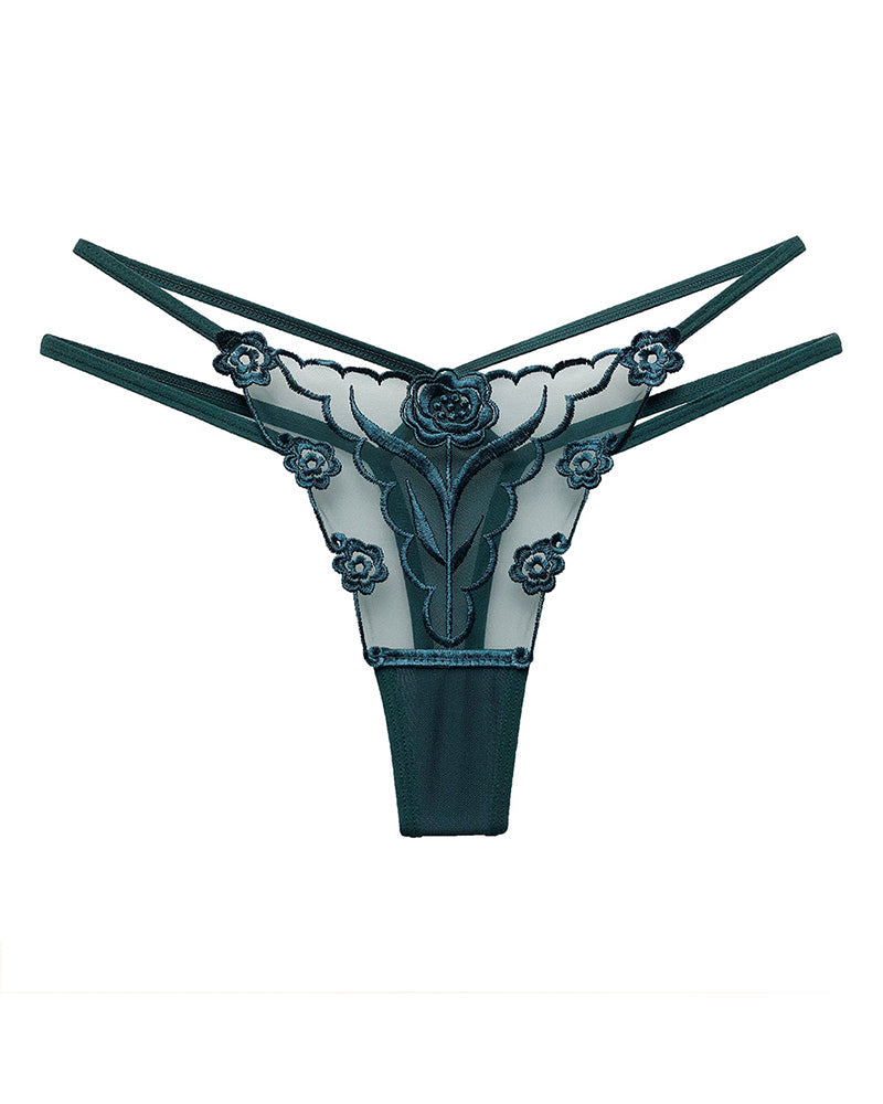 Rose Embroidery Thong Mesh Panties Avidlove-Panty - Tophatter Daily Deals