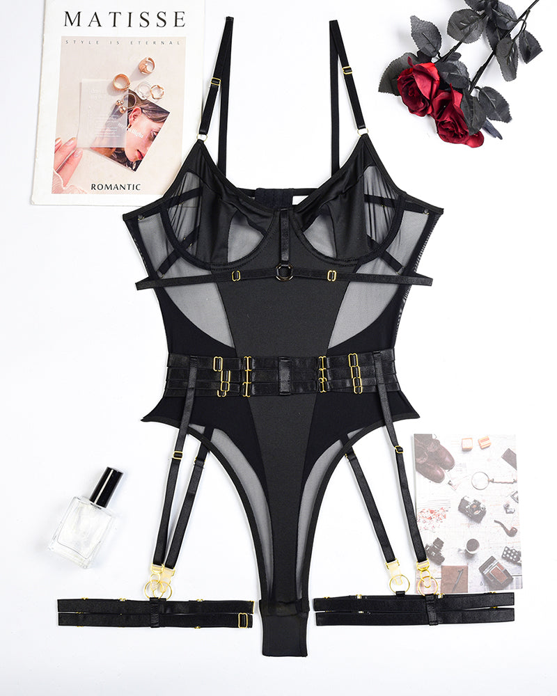 Erotic Bodysuit Lingerie Set with Garter Avidlove-Bodysuits - Tophatter Daily Deals