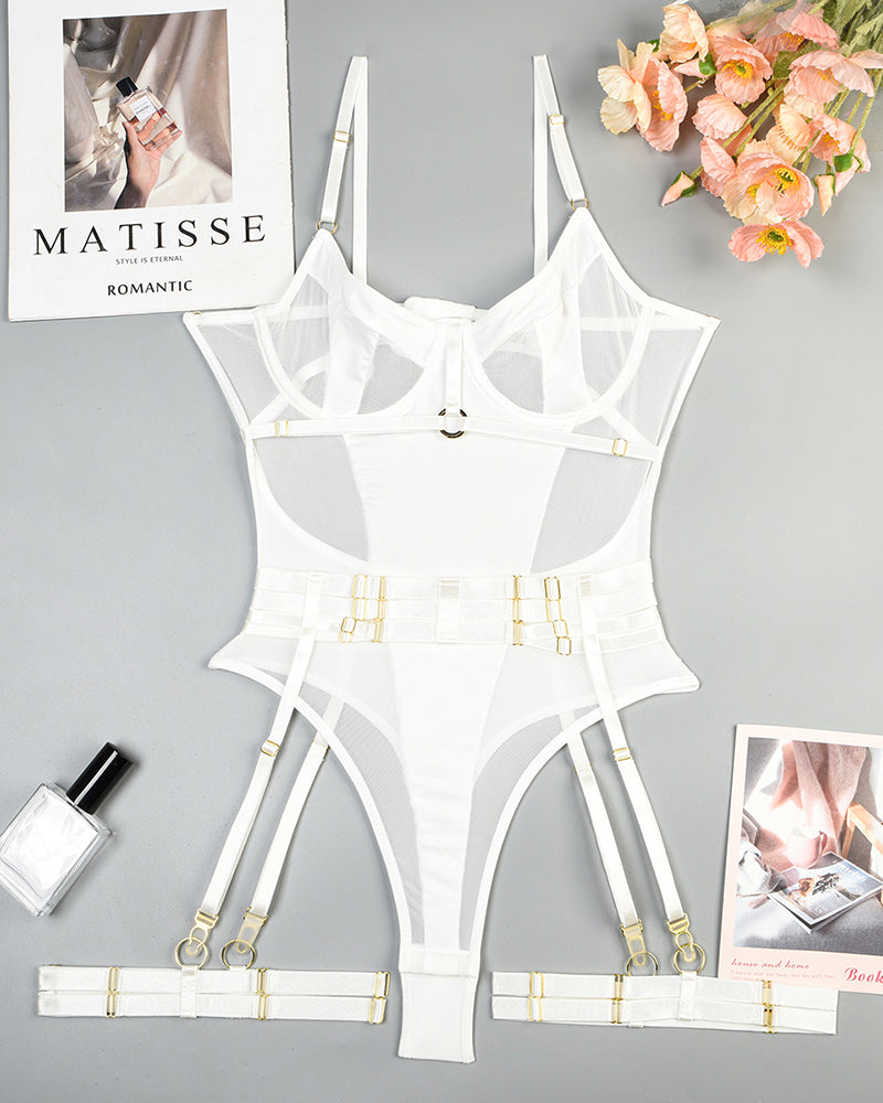 Erotic Bodysuit Lingerie Set with Garter Avidlove-Bodysuits - Tophatter Daily Deals
