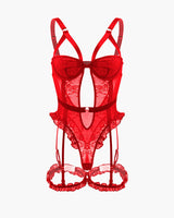 Backless Lace Garter Teddy With Leg Rings Avidlove-Bodysuits - Tophatter Daily Deals