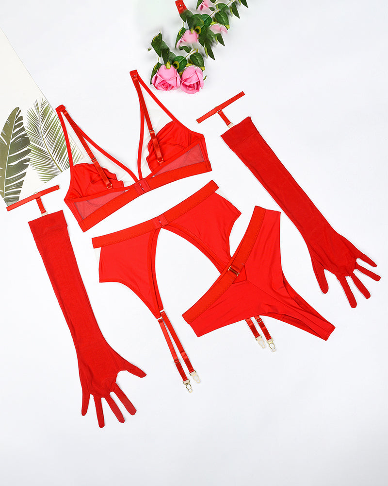 Exotic Gloves Mesh Lingerie Sets Avidlove-Bra Sets - Tophatter Daily Deals