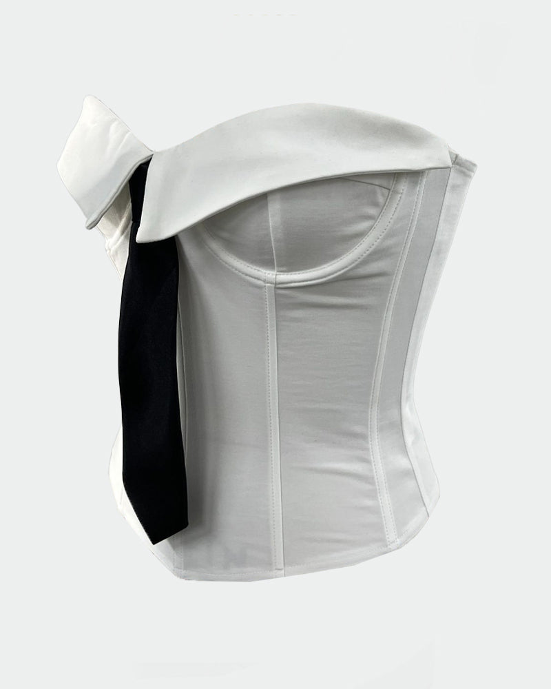 Strapless Tie Corset Top Steel Boned Bustier Avidlove-Bustiers - Tophatter Daily Deals