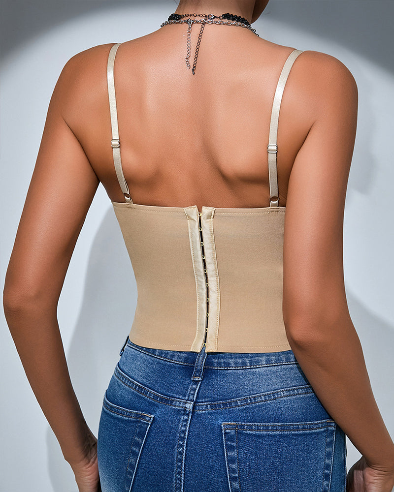 Sleeveless Corsets Top Ruffled Lace Trim Bustier Avidlove-Bustiers - Tophatter Daily Deals