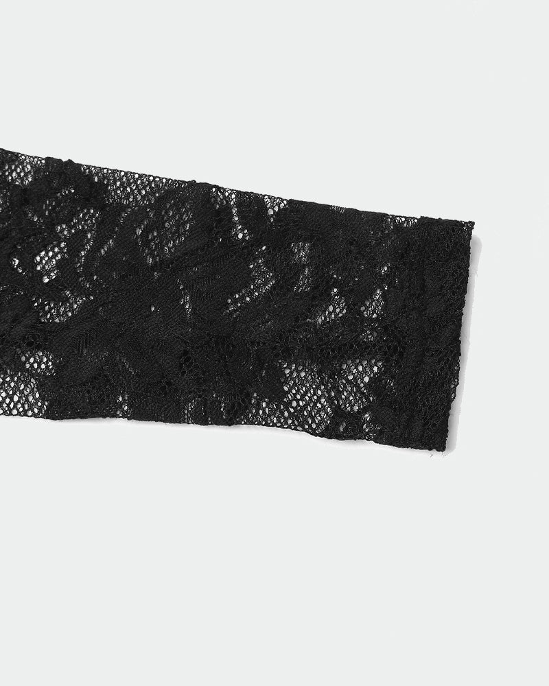 Lace Sheer Long Sleeve Bodysuit Avidlove-Bodysuits - Tophatter Daily Deals